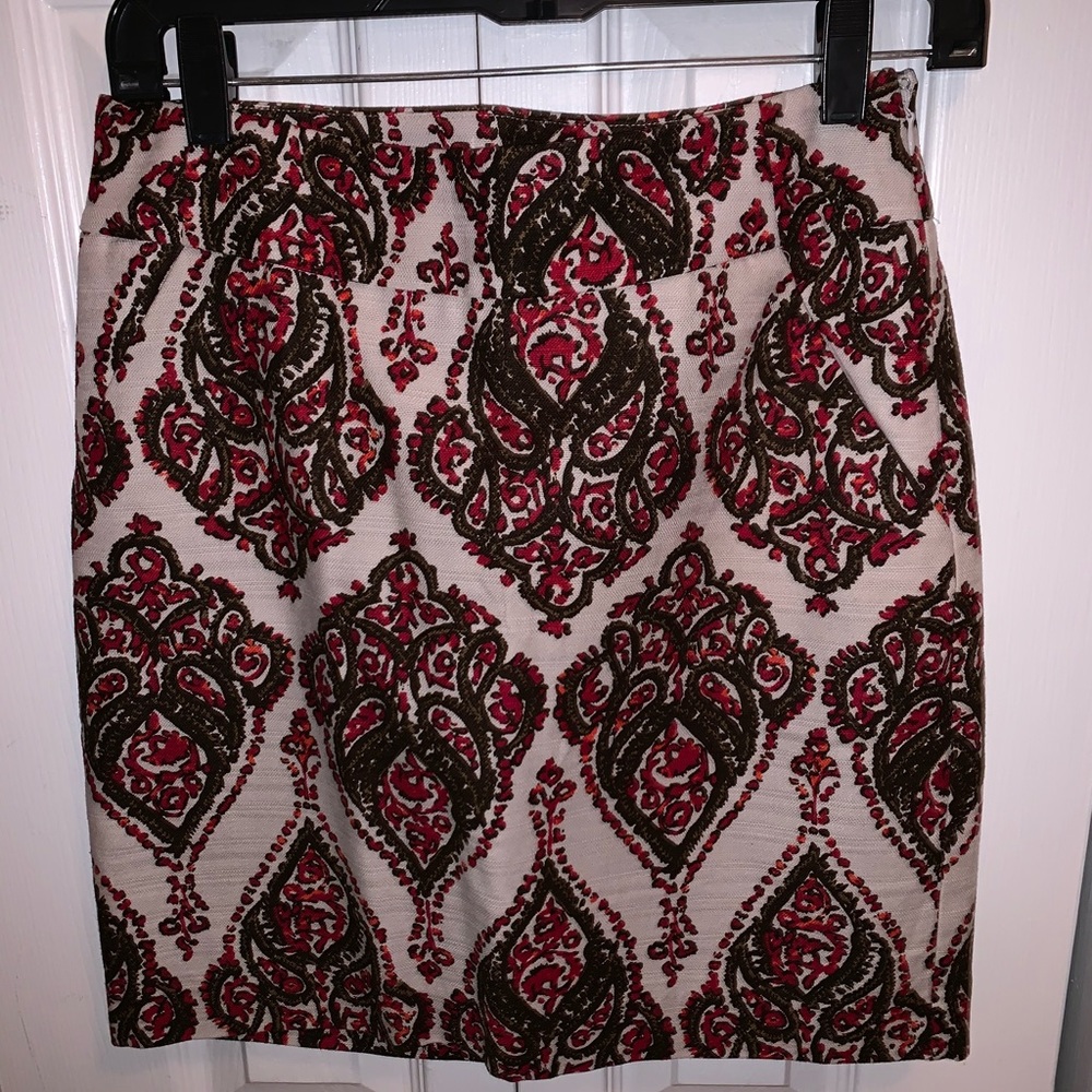 Paisley pencil skirt